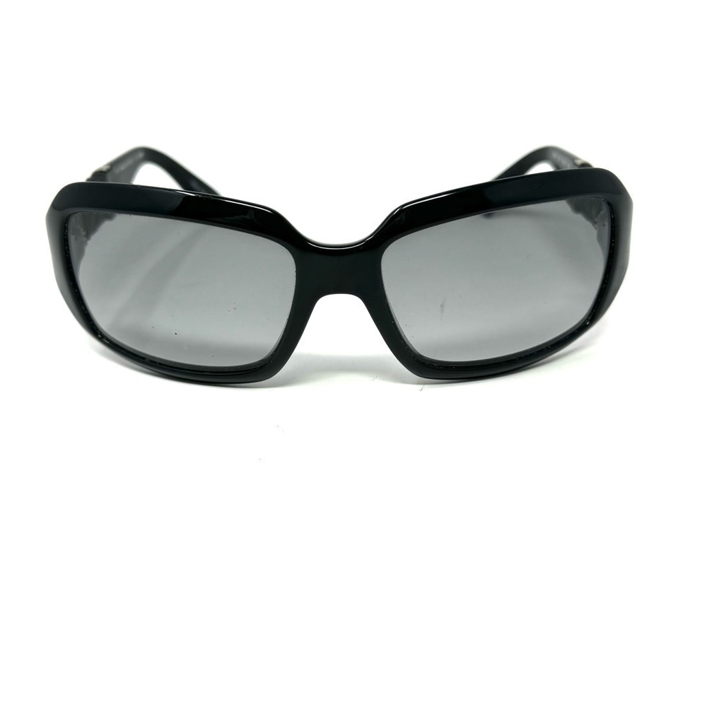 Fendi FS447 Black Sunglasses – 59mm Oversized with Braided Leather Temples - Picture 3 of 8